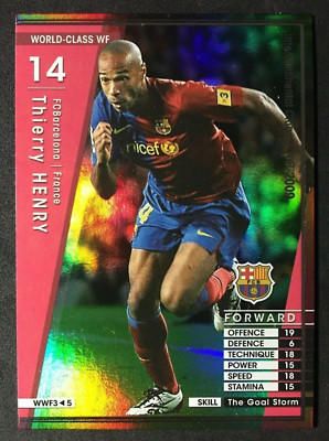 2008-09 Panini WCCF World Class Forward Thierry Henry Barcelona refractor card