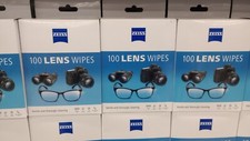 Zeiss Pre-Moistened Lens Cleaning Wipes Eyeglass Camera 6" x 5   100 count USA