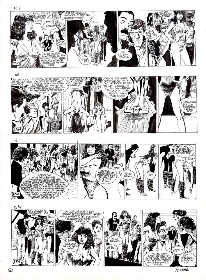 HORACIO ALTUNA - Original Loco Chavez Table p.280-281 Comic Art