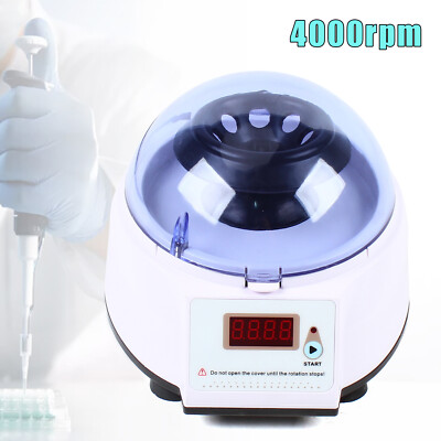 Mini Centrifuge de plasma Lab Micro Centrifuges PRP 4000 rpm w/ Angel/PCR Rotors
