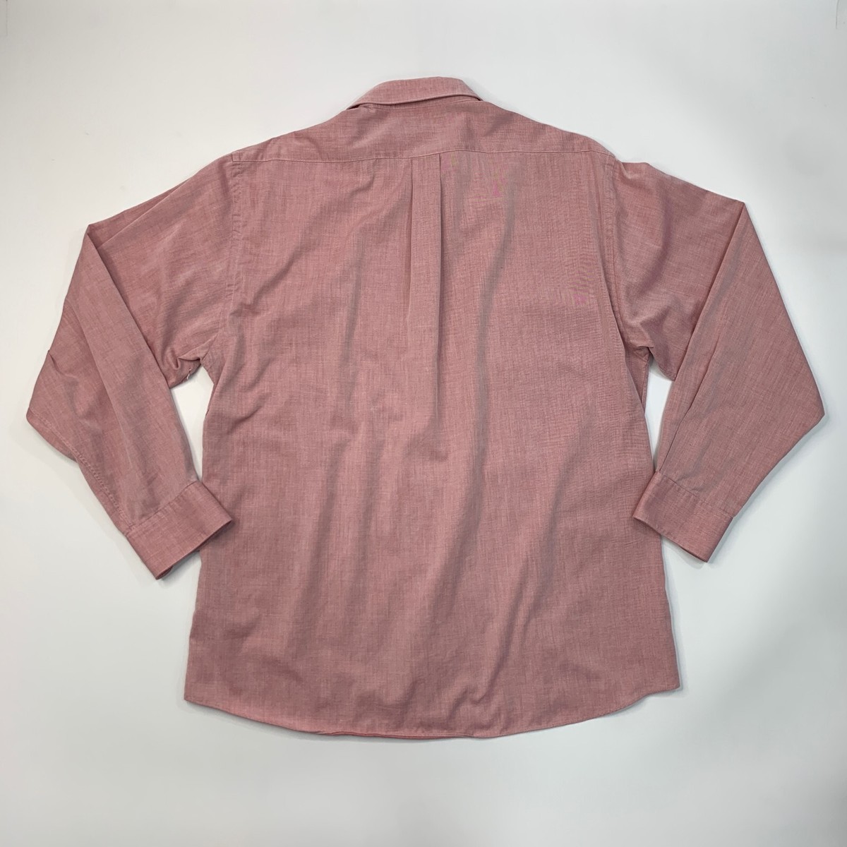 Vintage Christian Dior Shirt Mens 16.5 Pink Monsieur Long