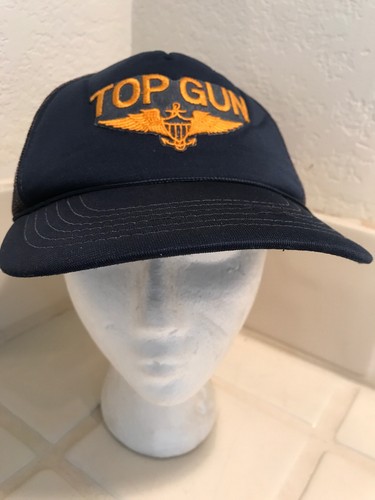 Vintage Top Gun Hat 1986 Mesh Trucker 