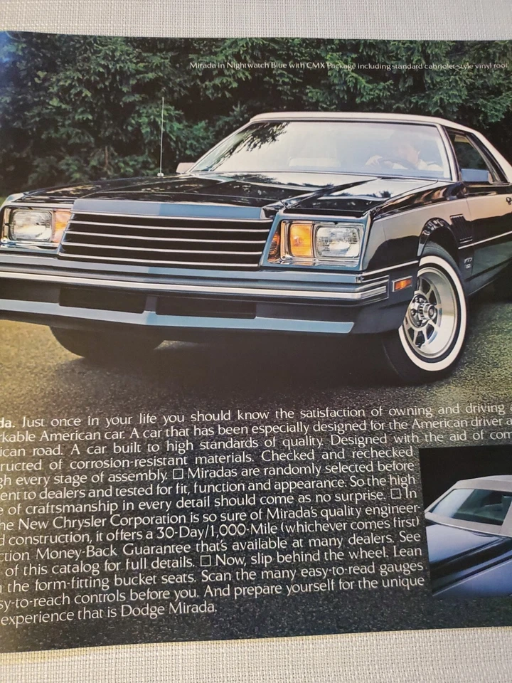 1981 DODGE Mirada BROCHURE CATALOG a29a - Изображение 2 из 4