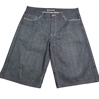 Vintage Y2K Jinzu Jean Shorts Jorts Mens Size 40 Gray Red Vintage Y2K Jinzu Jean Shorts Jorts Mens Size 40 Gray Red