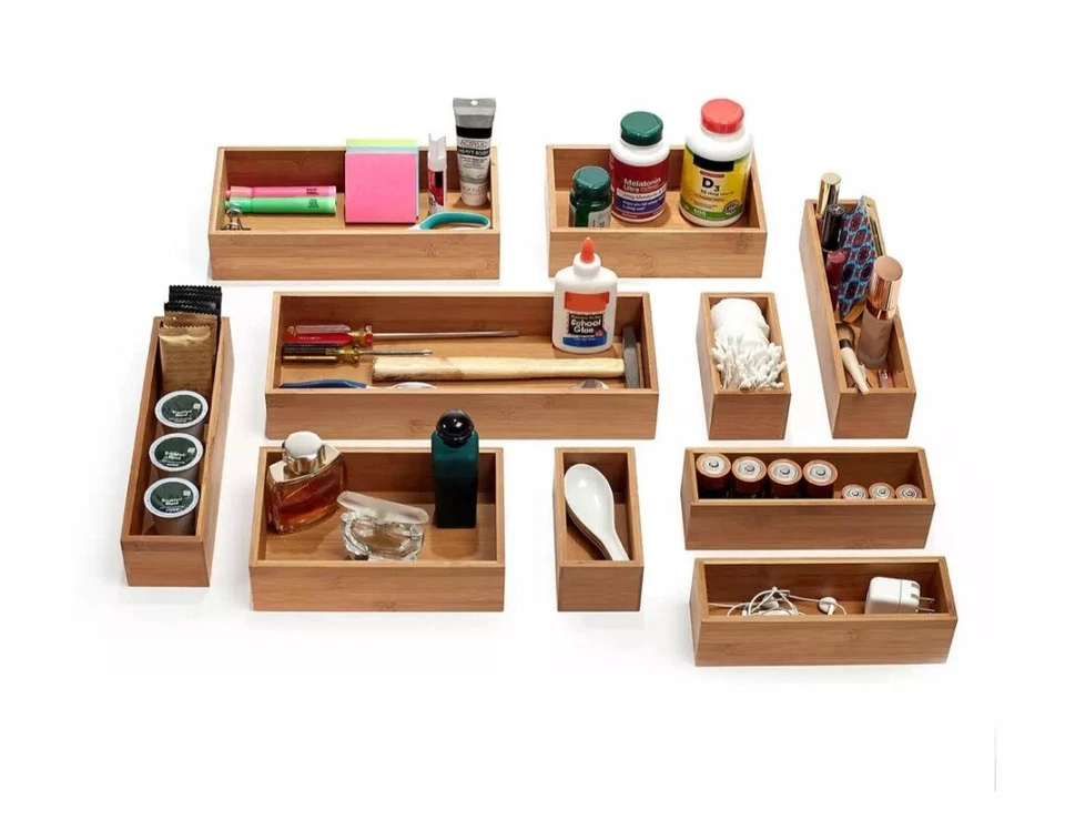 Seville Classics 10-Piece Bamboo Box Set - Image 3 of 4