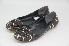 Womens Nine West Giraffe Print Flats Calf Hair Leather Buckle Flats Size 6.5M