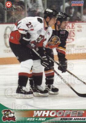 2001-02 Macon Whoopee #3 Krikor Arman