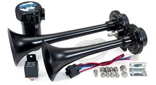 HornBlasters PsychoBlasters V2 Loud Electric Air Horn Kit for Truck - Compact