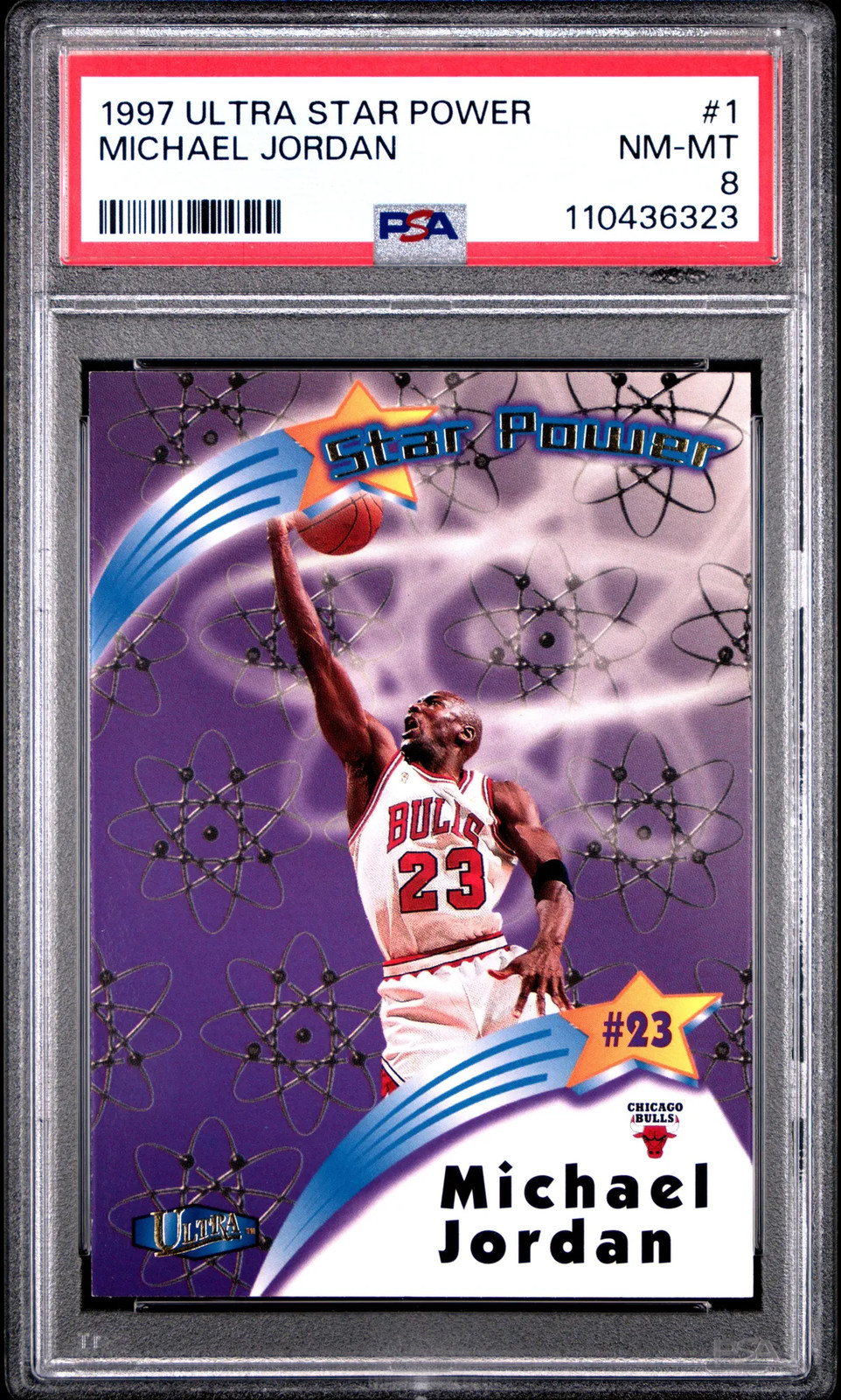 1997 Ultra Star Power Michael Jordan #1 PSA 8 POP 445