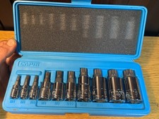 Capri 10pc Xzn Triple Square 12 Point Spline Bit Socket Set 4mm - 18mm