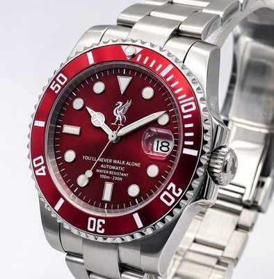 Liverpool Automatic Divers Watch LFC Red Citizen Miyota Japan 100m.