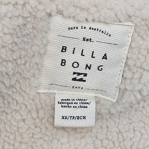 Billabong Barlow Jacket Corduroy Brown Fleece Lined Button Size XS Ex Small - Picture 10 of 11