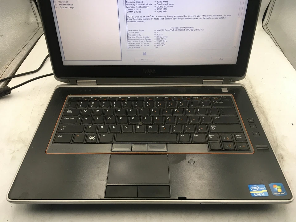 DELL LATITUDE E6420 -BOOTS TO BIOS/BIOS LOCK- INTEL I5 2520M - 8GB RAM -READ- BB - Image 3 of 4
