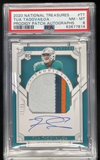 2020 National Treasures Prodigy Patch #PPA-TT Tua Tagovailoa RC Auto /99 PSA 8