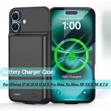 Wireless Battery Charger Case Power Bank For iPhone 6/7/8/X/11/12/13/14/15/16/17