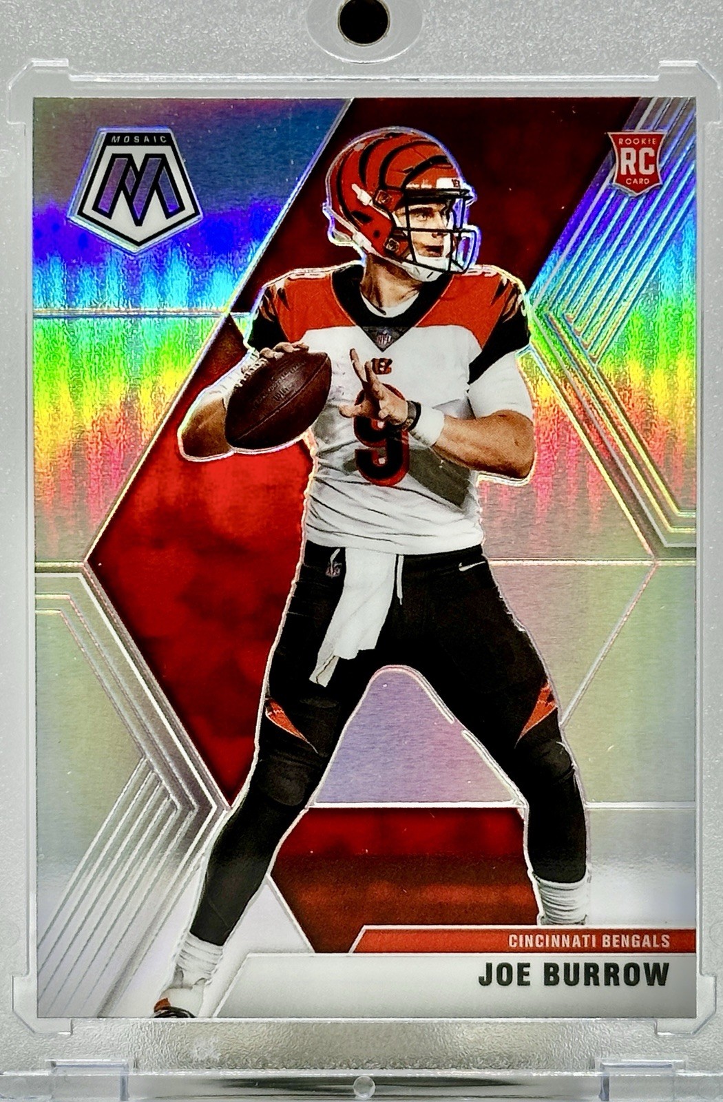 2020 Panini Mosaic - Rookies Joe Burrow #201 Silver Prizm (RC)