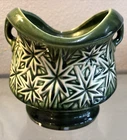 Vtg. McCoy 1968 Planter Atomic Starburst GreenWhite 7.25" Marked MCP-15-USA 1968