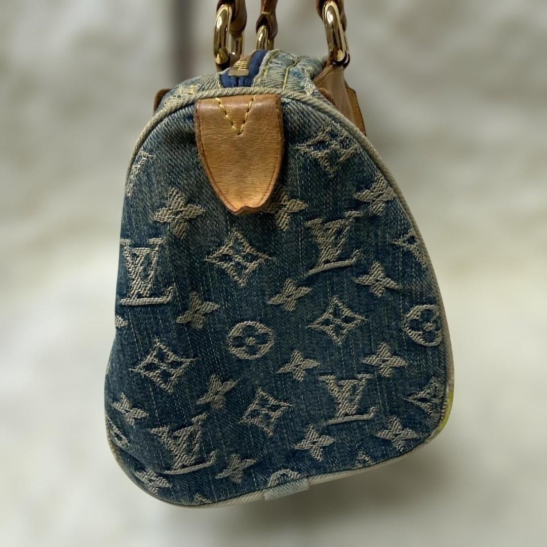 Louis Vuitton Monogram Denim Neo Speedy Mini Boston Handbag Blue