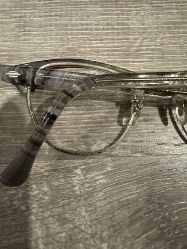 NOS Art-Craft Eyeglass Frames 46-20 Grey Marble Browline – USA – Unused Vintage - Picture 3 of 7