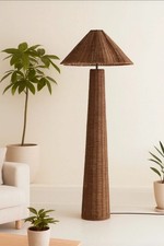 M&S Wicker Scallop Flare Floor lamp (Handmade)