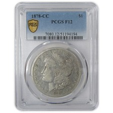 1878 CC Morgan Dollar F 12 PCGS Silver $1 Coin Collectible SKU:I23312