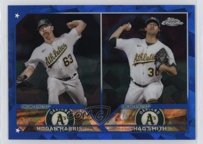 2023 Topps Chrome Update Sapphire Rookie Combos Hogan Harris Chad Smith 1pr8