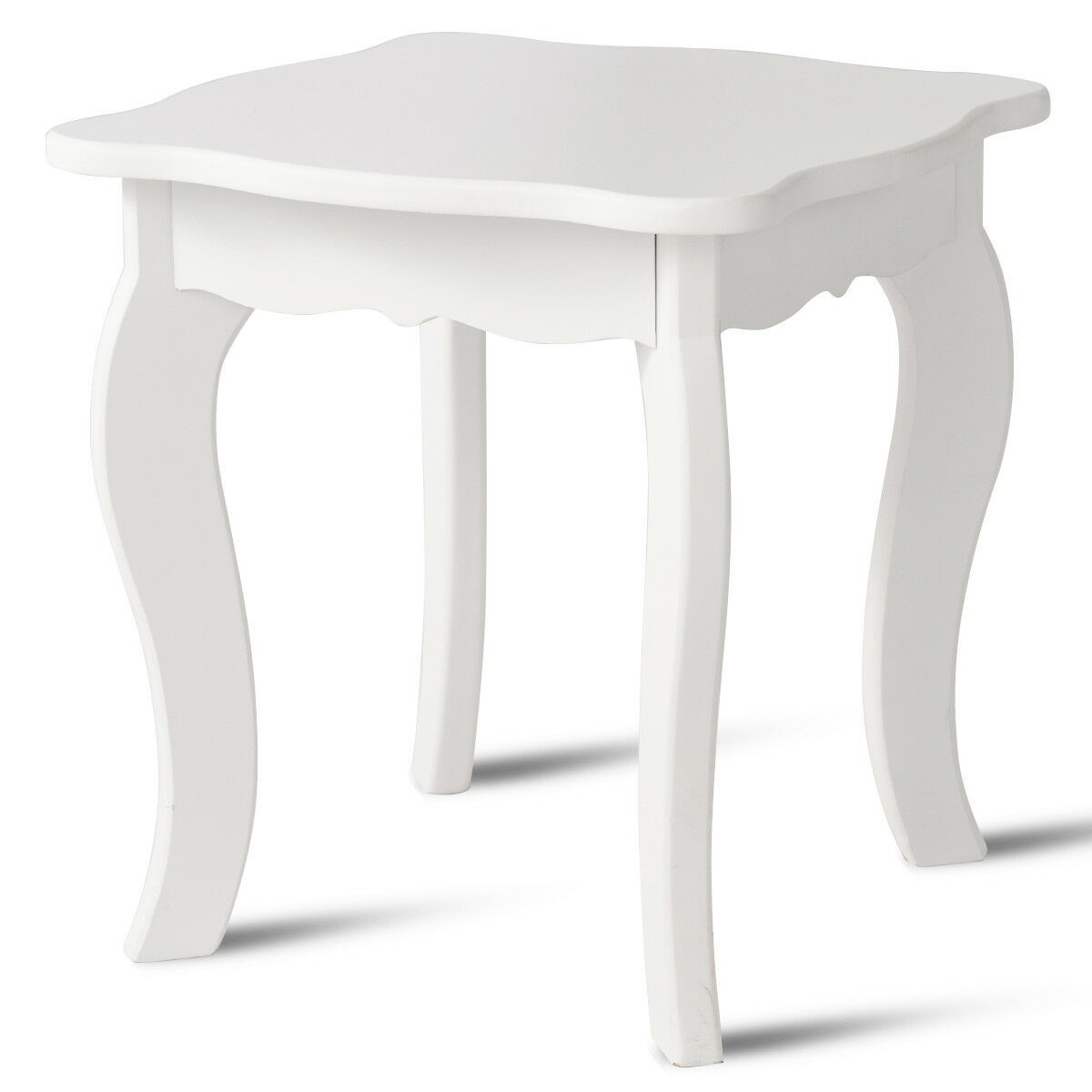 Vanity Table Set Makeup Dressing Table Kids Girls Stool Mirror