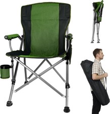 Folding Camping Chair with Cup Holder and Storage Bag, Heavy Duty Support 400 LB