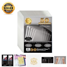 Top Load 50 Pack of Diamond Clear Extra Heavyweight Sheet Protectors, 8.5 x 11