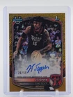 JT TOPPIN 2025-26 BOWMAN CHROME U 1ST AUTOGRAPH GOLD SHIMMER REFRACTOR /50 Q5492