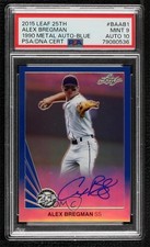 2015 Leaf 25th Baseball Metal Blue 19/25 Alex Bregman PSA 9 MINT Auto 1i3