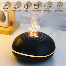 Aroma Humidifier Essential Oil Diffuser 3D Flame Mist Air For Home Decor 200ml