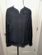 Under Armour Jacket Womens Medium Black Full Zip AllSeasonGear Lightweight