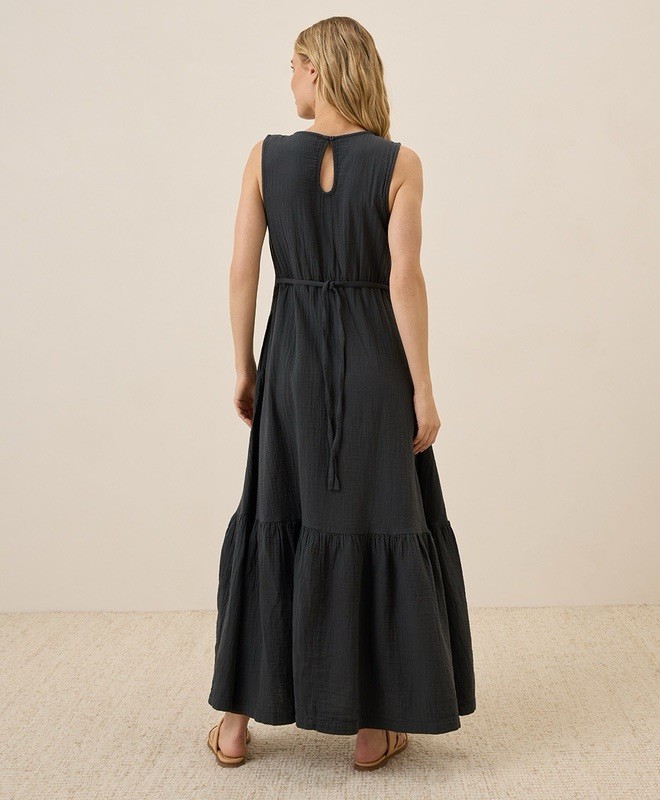 beach to brunch dress pact Womens Clearance Coastal Double Gauze Beach To Brunch Maxi Dress made with  Organic Cotton