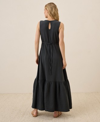 blue dress for baby girl Out To Brunch Black Brocade Dress – Shop the Mint main image 1