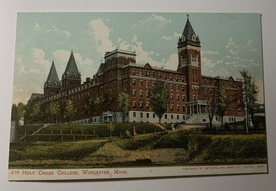 Undivided Back Holy Cross College Worcester MA Postcard Unposted B217