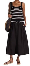 Madewell Knit & Poplin Midi Dress 