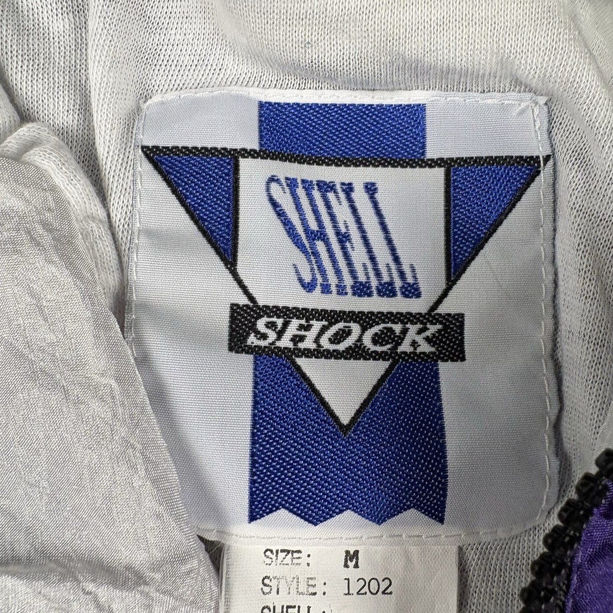 Vintage SHELL SHOCK Windbreaker Women’s Size Medium Track Running Jogging View 6