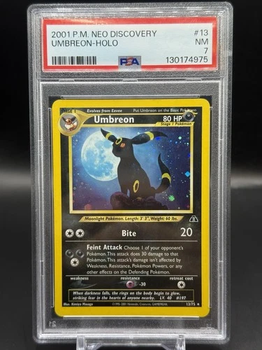2001 Pokémon Neo Discovery Umbreon Holo PSA 7 #13