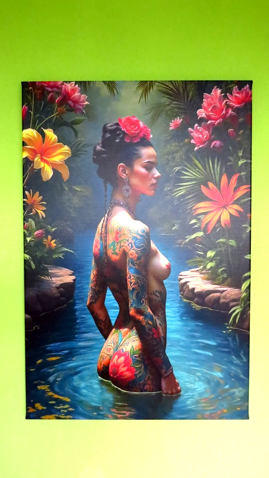 KAUGER (1972) - Tatoo You toile (Large) original artwork with certificate