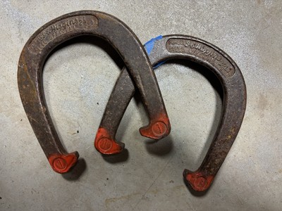 Vintage JC Higgins Forged Steel Official 2 1/2 lb Pitching Horseshoes