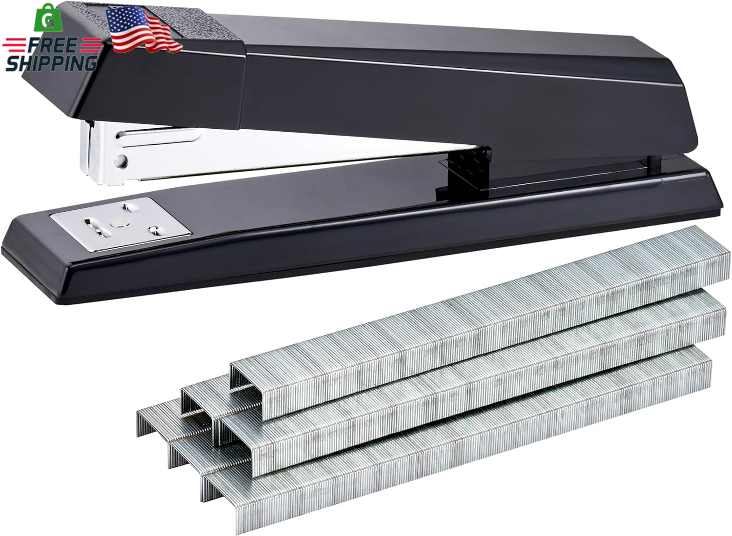 Bostitch Office Stapler, No-Jam Premium for Desktop, Includes 1,250 Staples, Ful