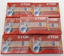 TDK Superior D90 Normal Bias Audio Cassette Tapes SEALED Lot Of 7