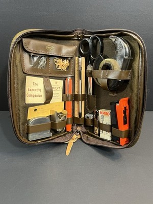 Boyt The Executive Companion Vintage Travel Office Kit Canvas Zip Case 1980s