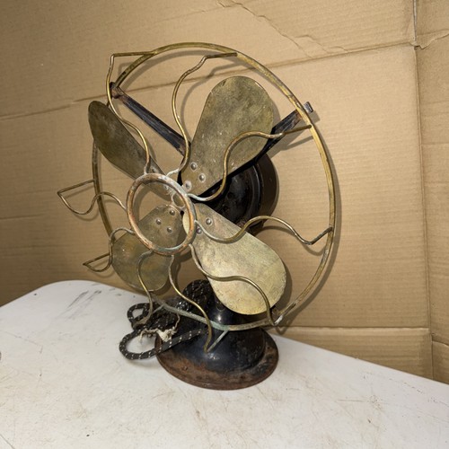 Antique Westinghouse electric fan 4 brass blade early alternating current parts