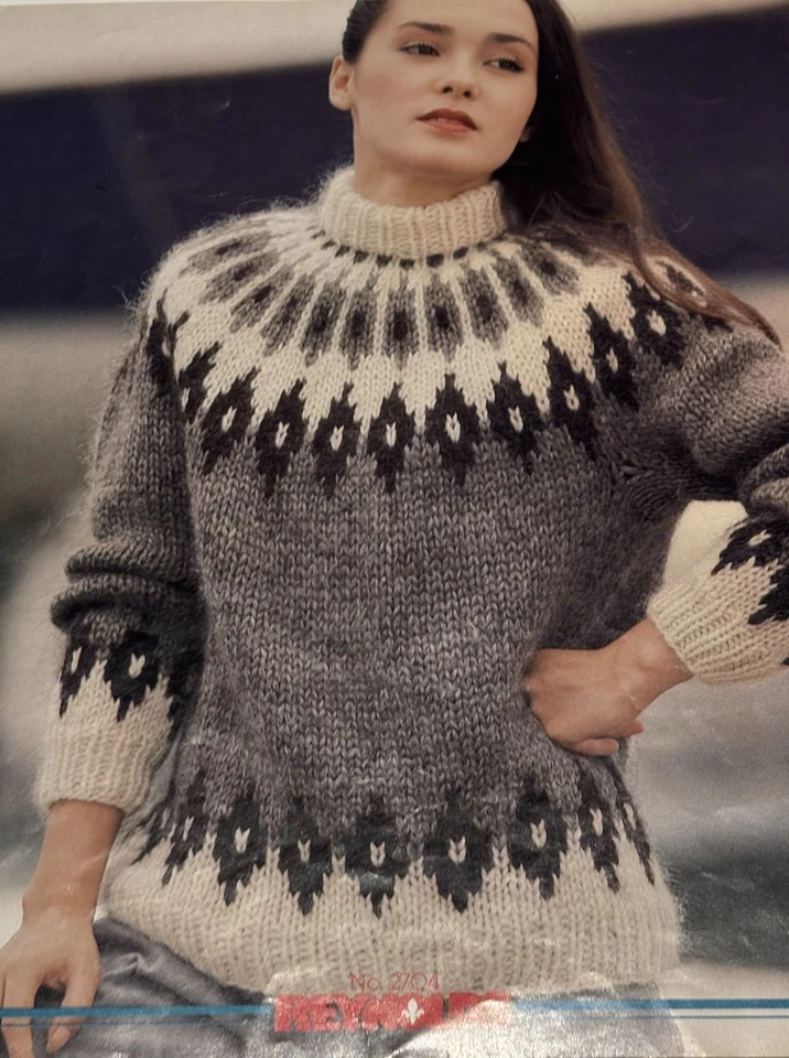 Folleto de suéter con patrón de tejido Reynolds Lopi - #27 suéteres islandeses Foto 2 de 3