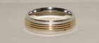 Vintage JX 10K Yellow Gold and 925 Sterling Silver UNISEX WEDDING BAND RING Sz 8 — photo 5