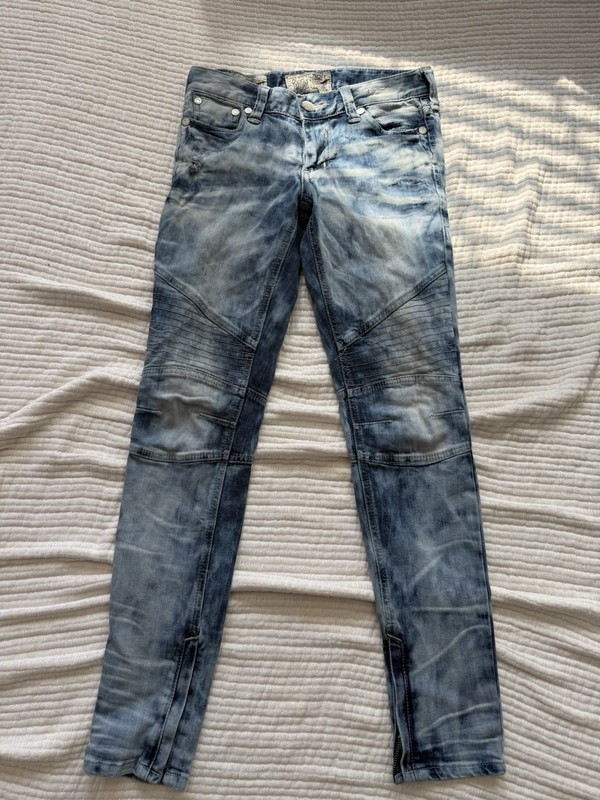 AFFLICTION Women's Denim Jeans RAQUEL Embroidered VTG