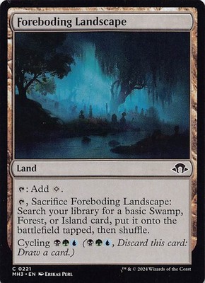 Foreboding Landscape MH3 221 English NM - MTG