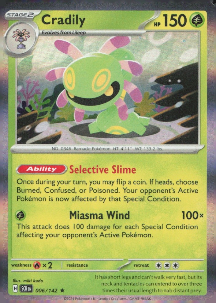 Cradily Rare SV07: Stellar Crown 006/142 NM